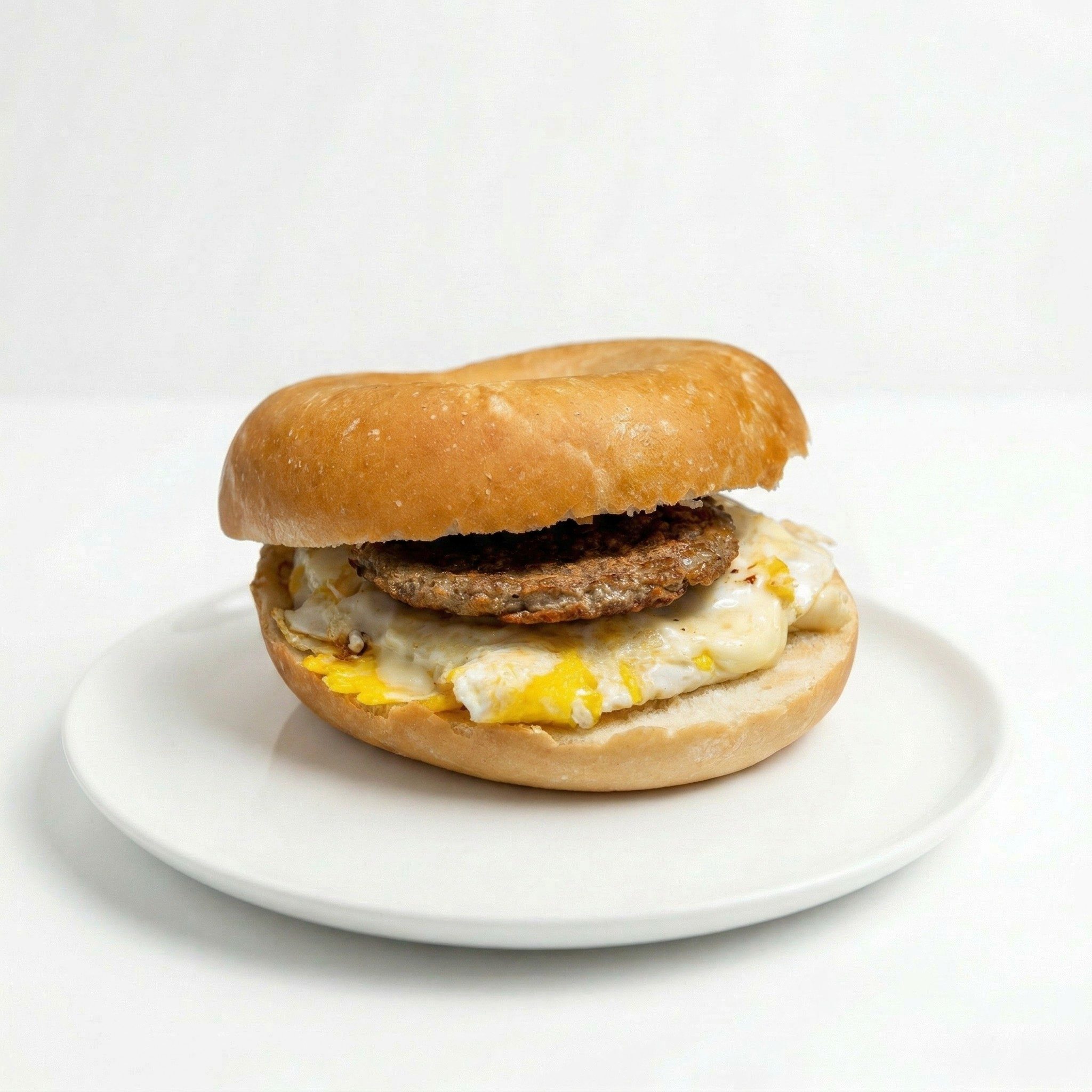 Turkey Sausage Egg and Cheese Sandwich.